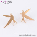 95520 xuping personalized jewelry Eco-friendly copper materials current animal bird stud earring with 18k plated